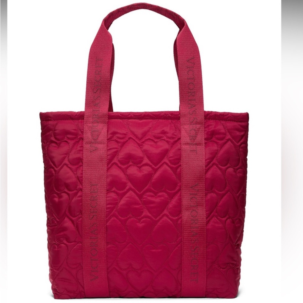 Victoria’s Secret Valentine’s Quilted Red Tote Bag